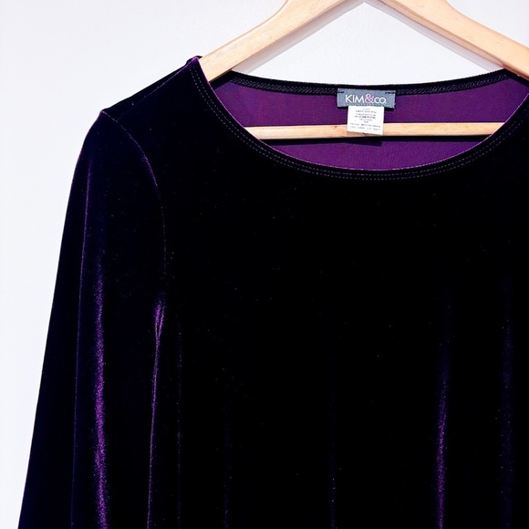 KIM & CO. Plum velvet tunic - Picture 3 of 7